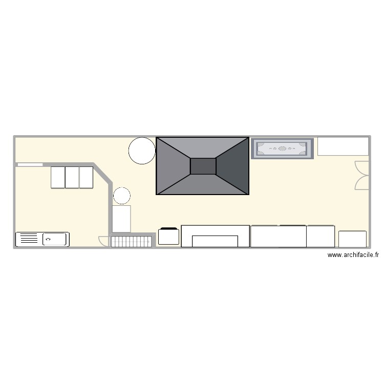 BP BL. Plan de 3 pièces et 190 m2