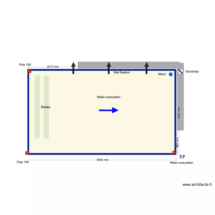 Helena / Tamir. Plan de 1 Pièce et 19 m² Helena / Tamir. Plan de 1 Pièce et 19 m²