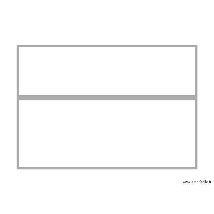 plafond RdC. Plan de 2 pièces et 65 m2