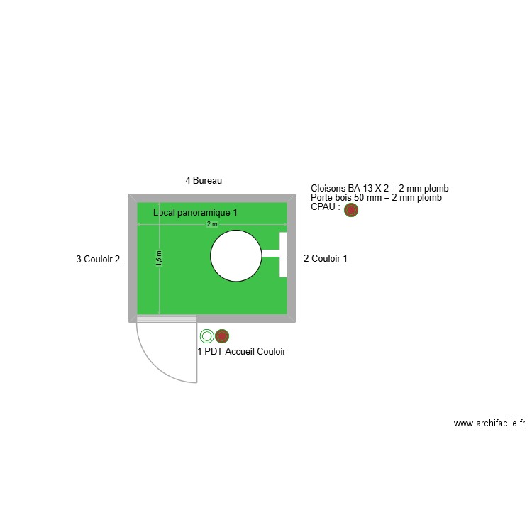 10475 Local panoramique 1. Plan de 1 pièce et 3 m2
