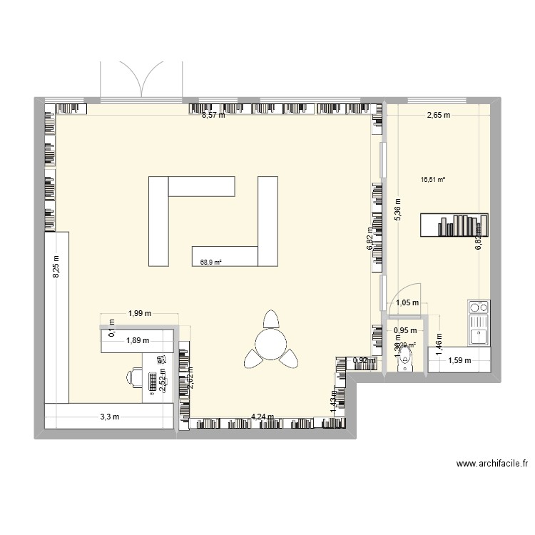 V4S LCR VERGER 2. Plan de 3 pièces et 87 m2