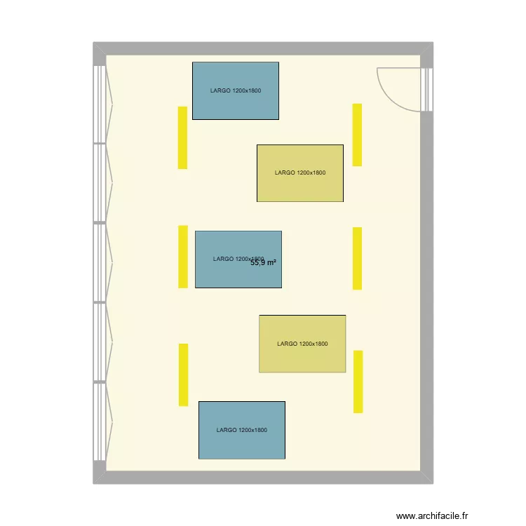 BOUFFEMONT - CLASSE HAUTS CHAMPS 2. Plan de 1  et 56 m²