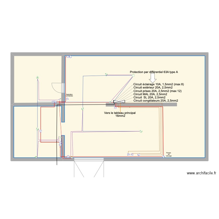 Joel. Plan de 2 pièces et 126 m2