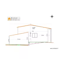 facade ouest chiffr&eacute; Plan de  coupe