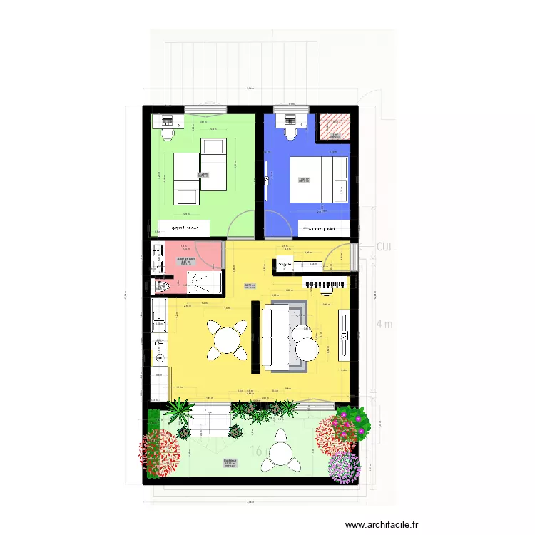 sevres3. Plan de 6  et 81 m²