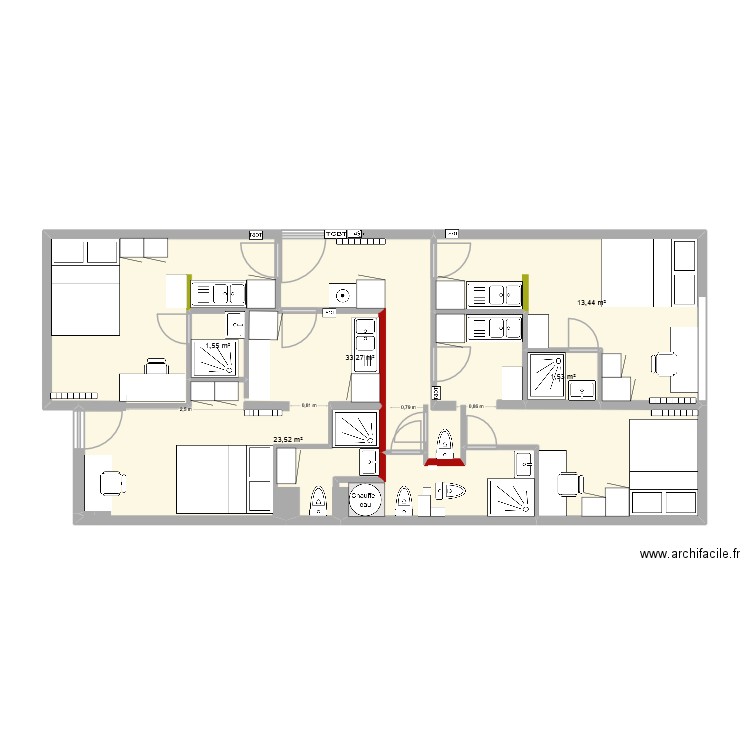 ST HERBLAIN MAYENNE VF1. Plan de 5 pièces et 73 m2
