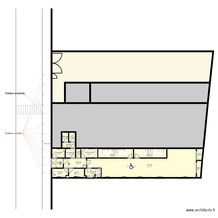 94 Ormesson PROJET ext. Plan de 21 pièces et 763 m2