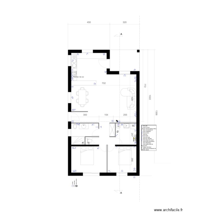 Casette RDC prises. Plan de 0 pièce et 0 m2