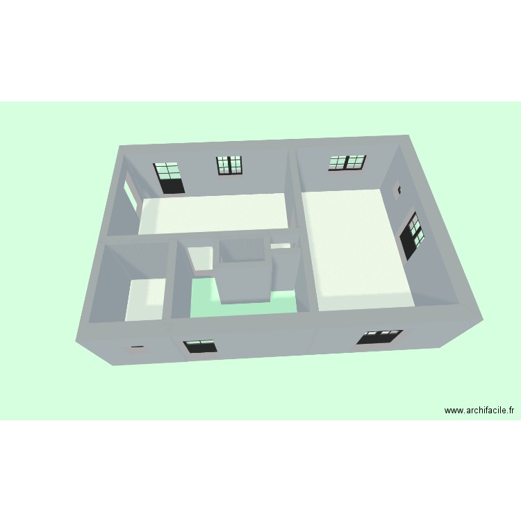 Maison Tarn. Plan de 5 pièces et 56 m2