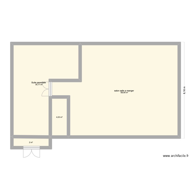 notent l'artaud. Plan de 4 pièces et 105 m2