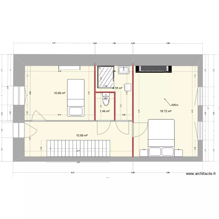 Couflens1-iV4. Plan de 5 Pièces et 44 m² Couflens1-iV4. Plan de 5 Pièces et 44 m²