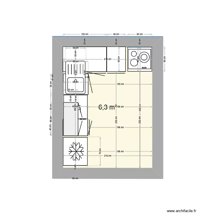 Nouan étage cuisine. Plan de Nouan étage cuisine. Plan de