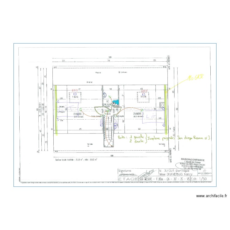 DUFOUR ELEC ETAGE. Plan de 0 pièce et 0 m2