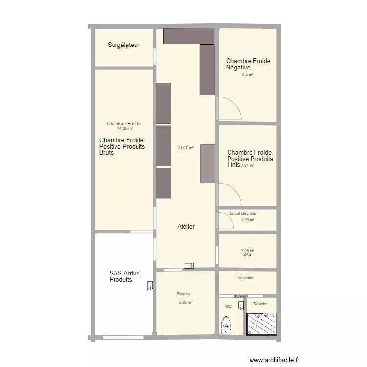 Atelier St Martin. Plan de 
