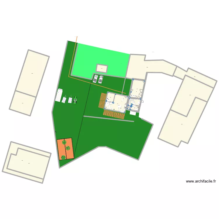 terrain l\'etoile 5. Plan de 47 pièces et 3861 m²