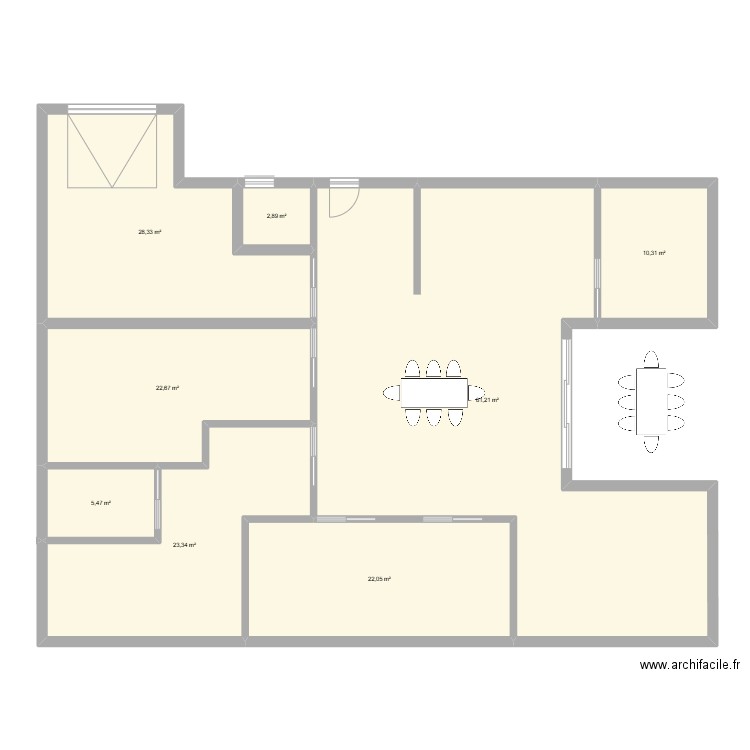 maison 3. Plan de 8 pièces et 196 m2