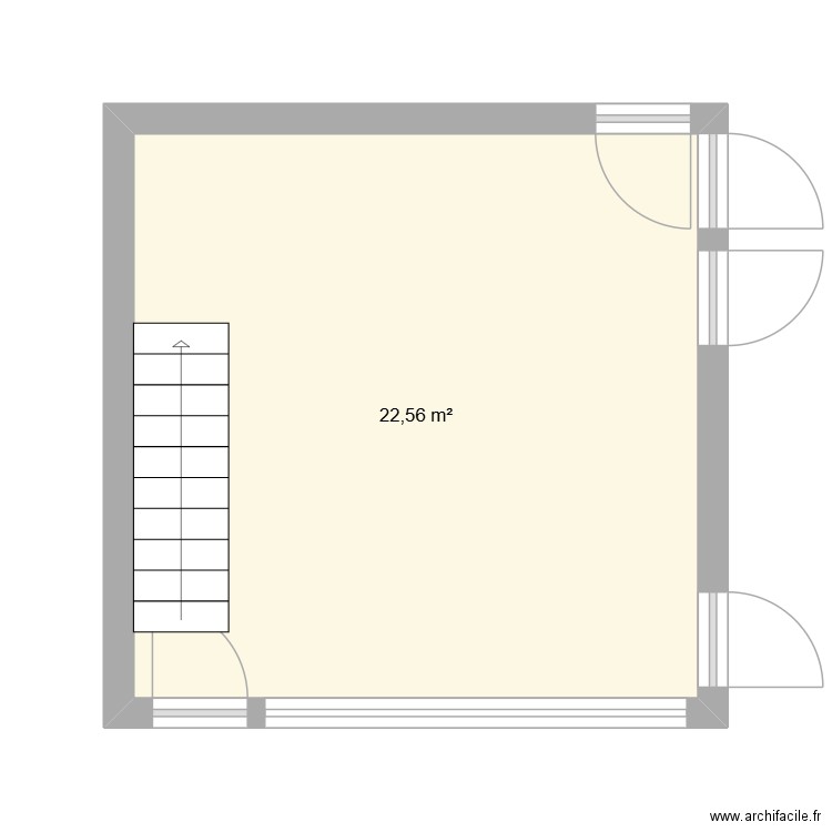 dinard. Plan de 1 pièce et 23 m2