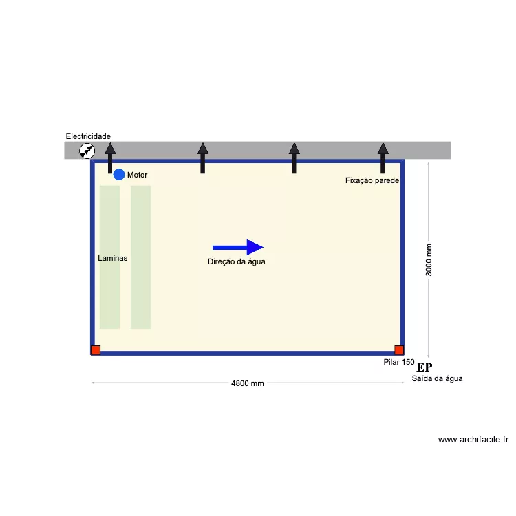 Vasco Costa. Plan de 1  et 14 m²