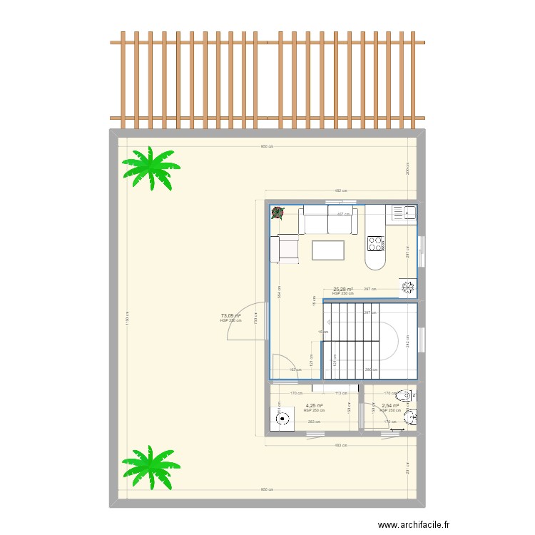 1ESSAI S. SOL. Plan de 4 pièces et 105 m2