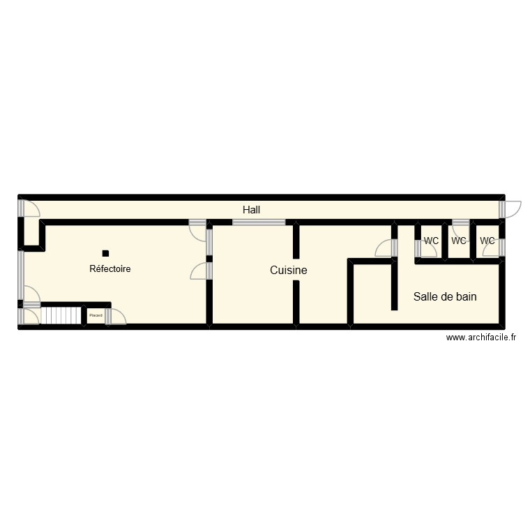 csarez. Plan de 9 pièces et 121 m2