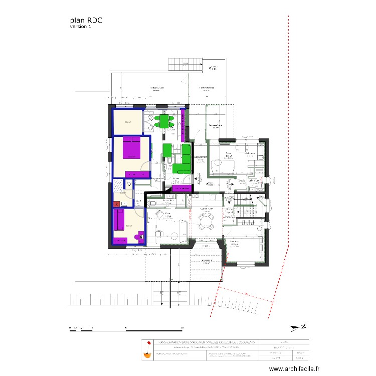 CATHERINE CORINNE 1. Plan de 4 pièces et 32 m2