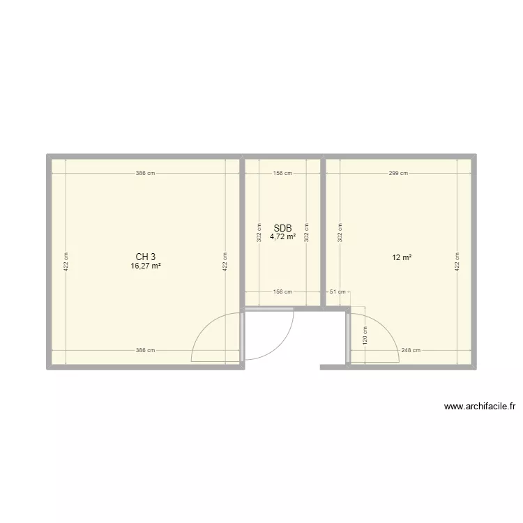 sur&eacute;l&eacute;vation plan des pi&egrave;ces. Plan de 