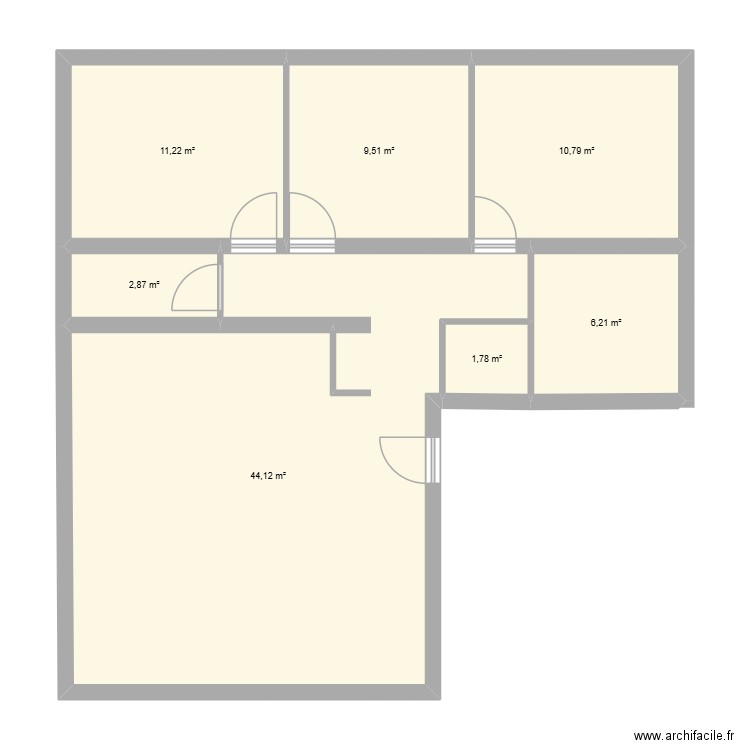 beti. Plan de 7 pièces et 87 m2