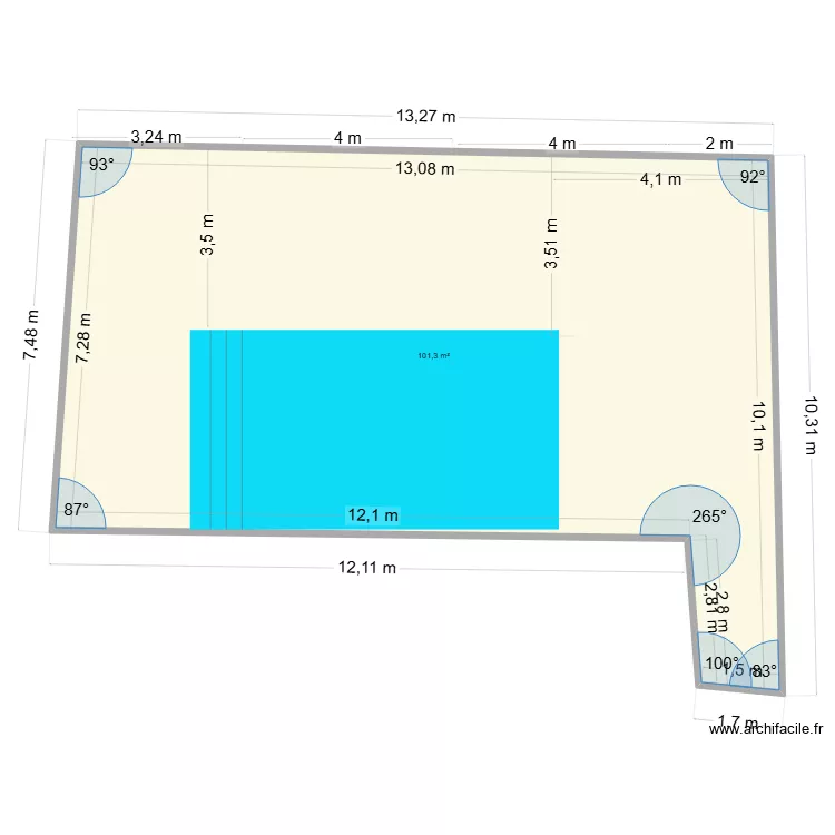gazon piscine. Plan de 1 et 101 m² gazon piscine. Plan de 1 et 101 m²