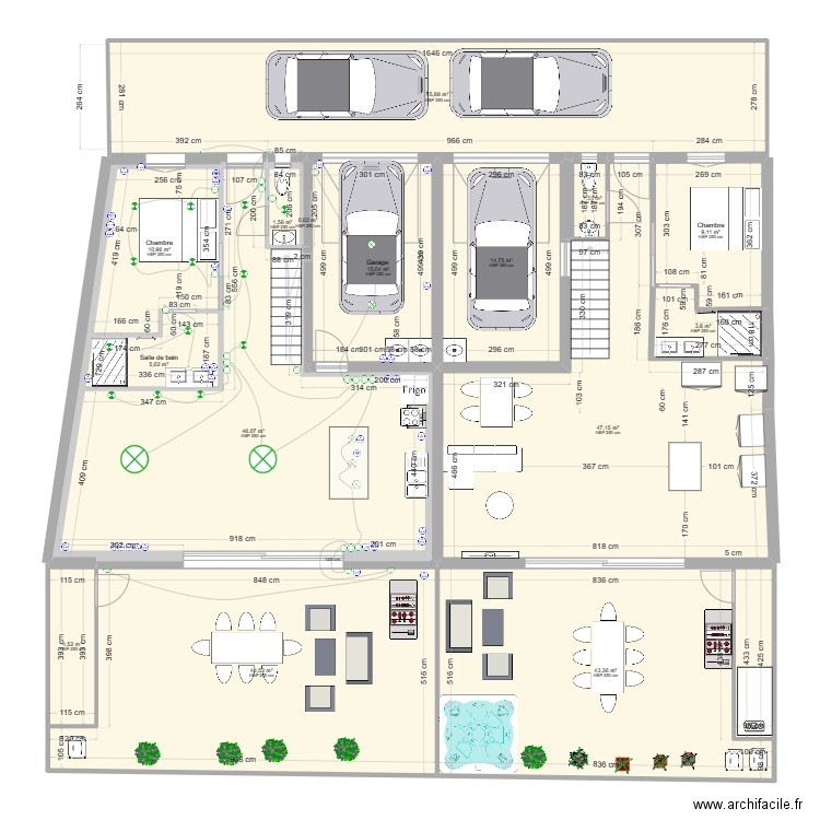 plan Dolus argentin. Plan de 38 pièces et 801 m2