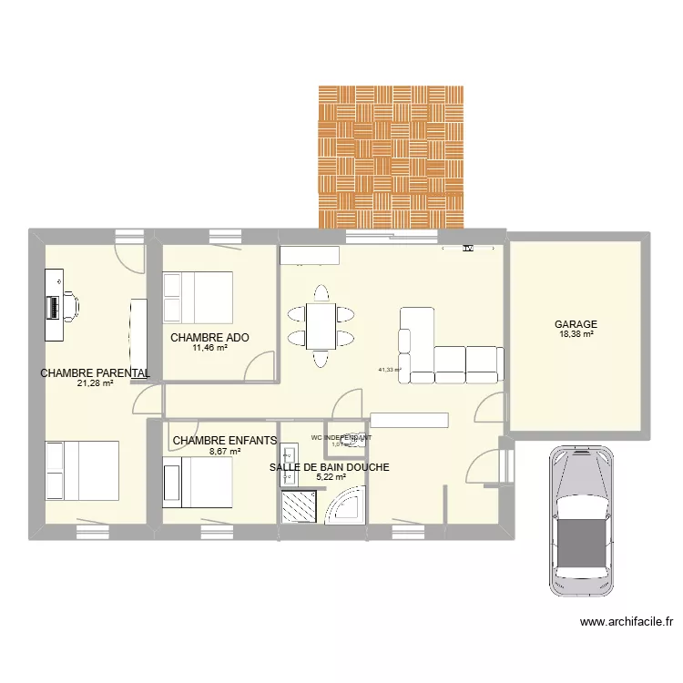 COMMEQUIERS. Plan de 7  et 107 m²