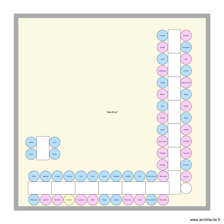 Anniv loulou. Plan de 1 et 144 m² Anniv loulou. Plan de 1 et 144 m²