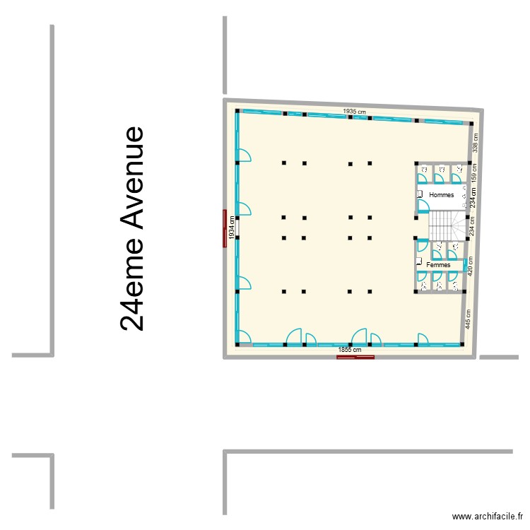 Yannick buyenzi ossature. Plan de 10 pièces et 745 m2