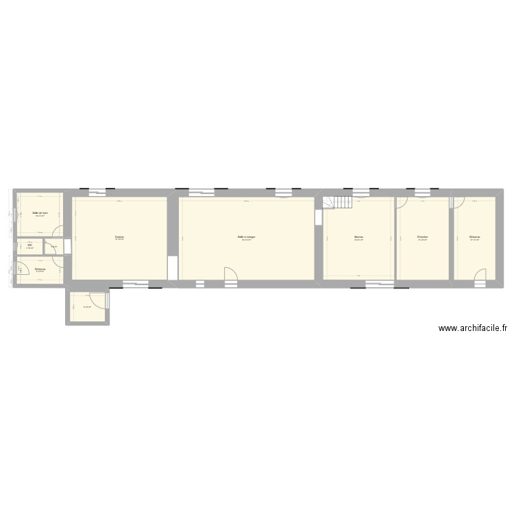 maison Mornay/Allier. Plan de 10 pièces et 187 m2
