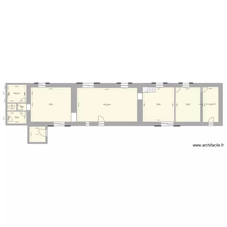 maison Mornay/Allier. Plan de 11  et 173 m²