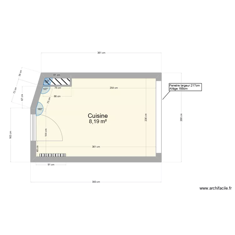 Cuisine Lognon&eacute;. Plan de 