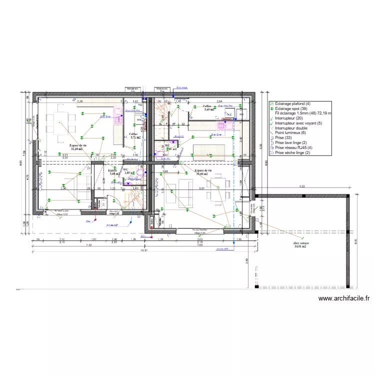 RDC1 MONTAUD. Plan de RDC1 MONTAUD. Plan de