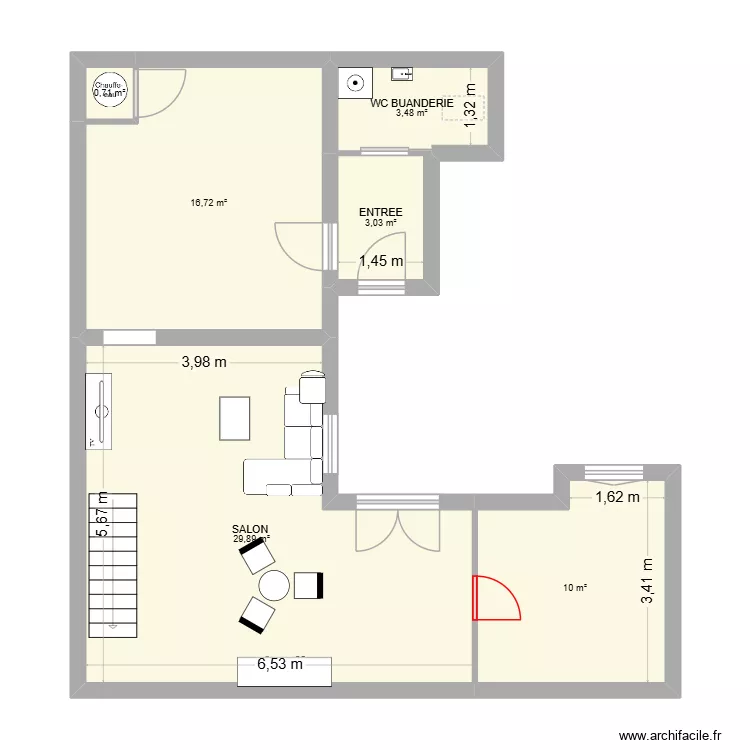 rouen. Plan de 6  et 64 m²