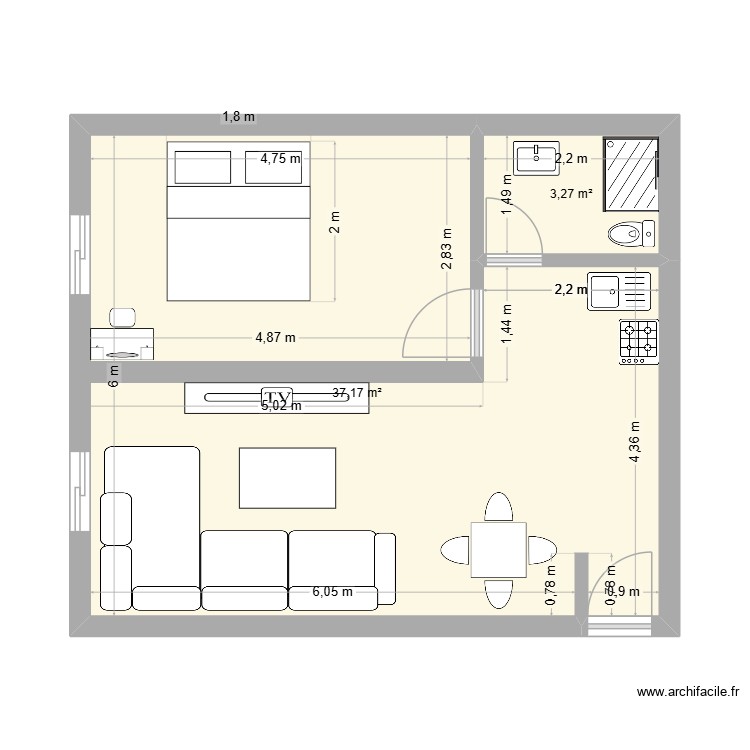 APPART CTM 2. Plan de 0 pièce et 0 m2