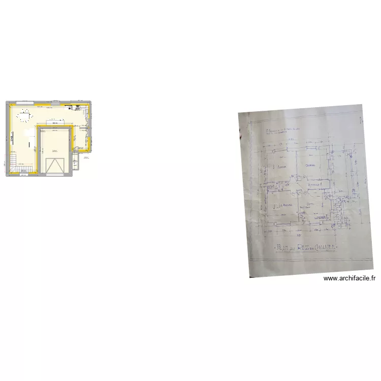 Plan avec rdc 2. Plan de 22 pièces et 168 m²