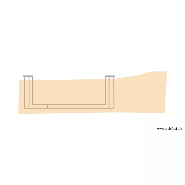 PLAN COUPE PISCINE VUE DU BAS. Plan de PLAN COUPE PISCINE VUE DU BAS. Plan de