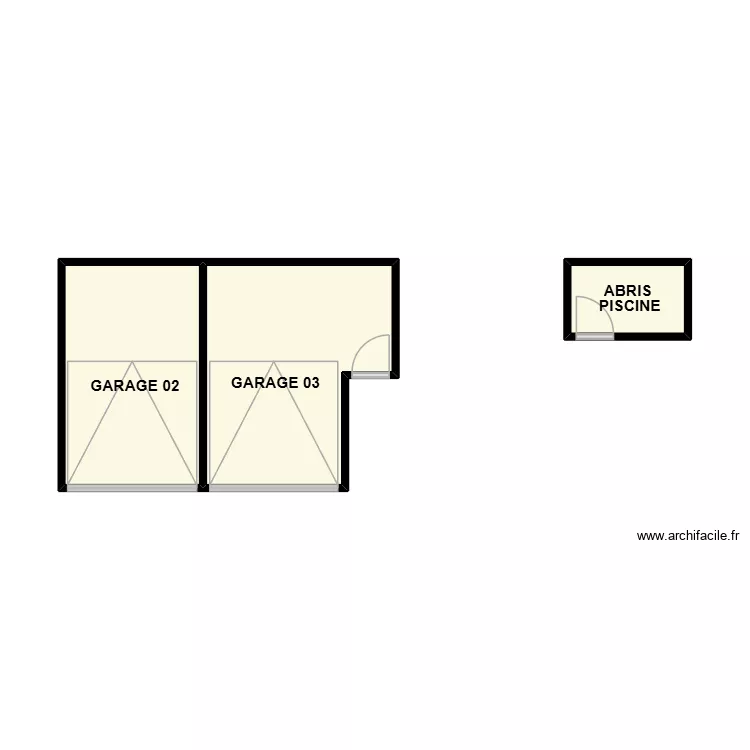 PLAN EXT VAUVERT Z3. Plan de 3 pièces et 19 m²