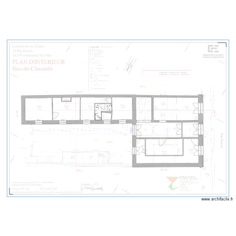 Rez-de-Chaussée modification calque. Plan de 0 pièce et 0 m2