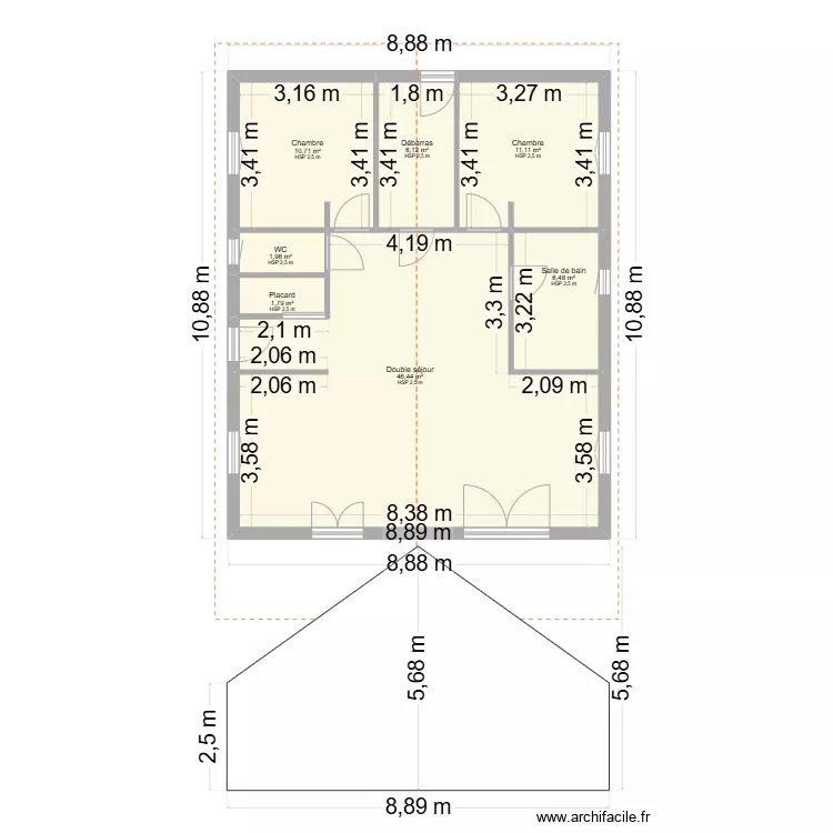 projet logis nu 2 Fa&ccedil;ade. Plan de 