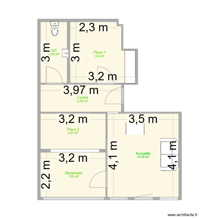 Local La Seyne. Plan de 0 pièce et 0 m2