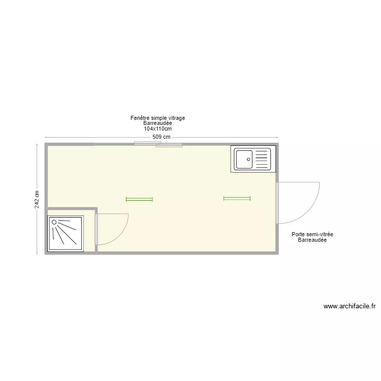 Projet Eurobox 5m. Plan de 