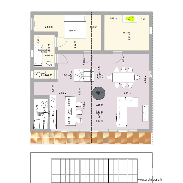 grange haut. Plan de 0 pièce et 0 m2