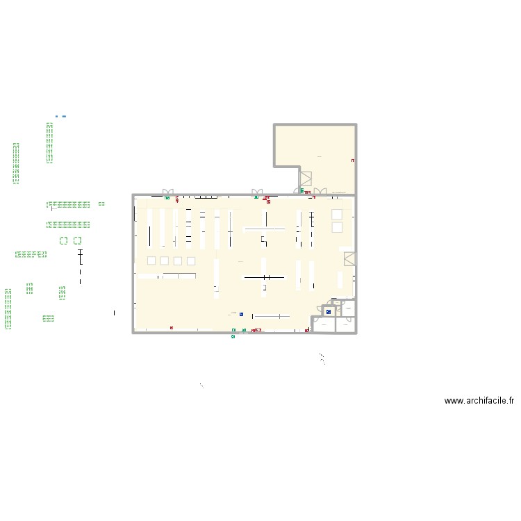 paray ext. Plan de 9 pièces et 1132 m2