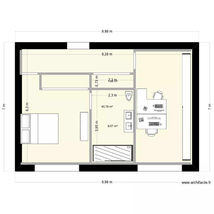 EXTENSION HANGAR. Plan de 0 pièce et 0 m2