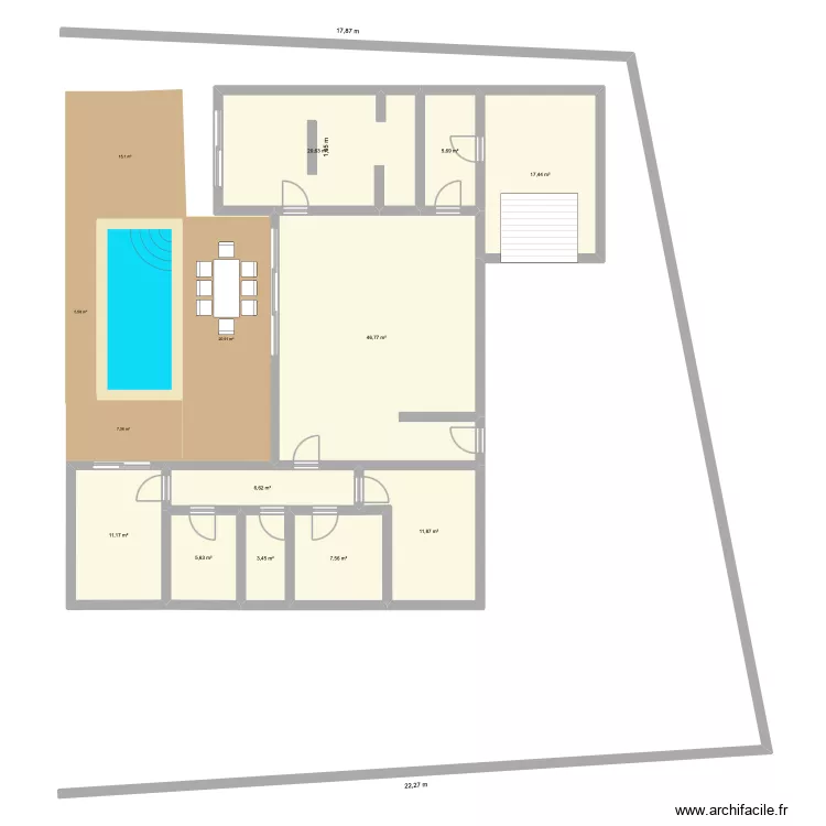 PLAN MAISON 2. Plan de 10 Pièces et 137 m²