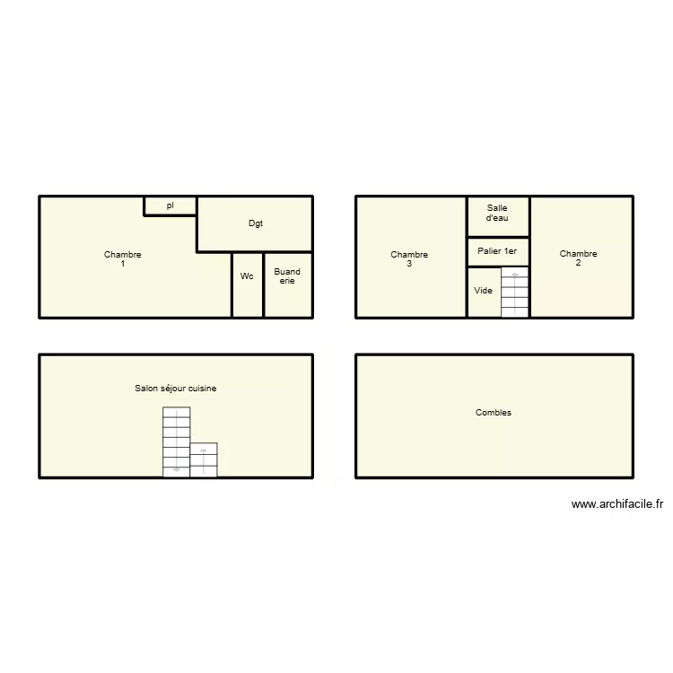 QUIMPER CARON. Plan de 